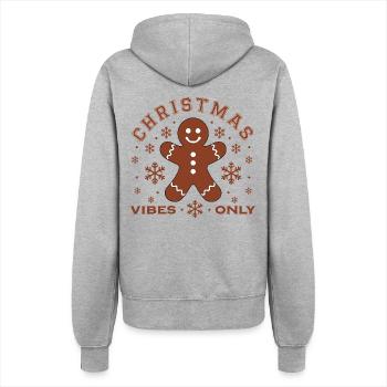Gingerbread Man Christmas Vibes Only - Frauen Kapuzenjacke - Grau meliert - Hinten - Maraike (178cm)