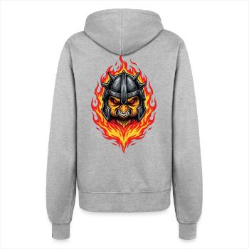 Heavy Metal Easter Party Rocker Easter Egg Easter Bunny - Women’s Hooded Jacket - heather grey - Back - Maraike (178cm)