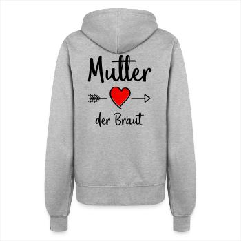 mutter der braut - Frauen Kapuzenjacke - Grau meliert - Hinten - Maraike (178cm)