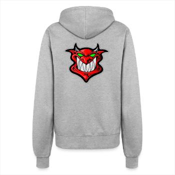 devil - Women’s Hooded Jacket - heather grey - Back - Maraike (178cm)