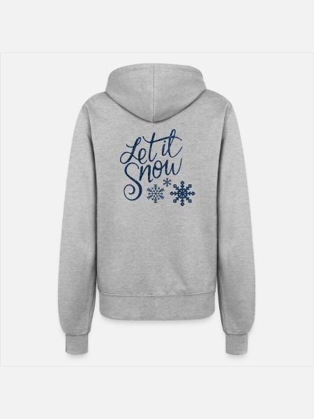 Let it snow - Frauen Kapuzenjacke - Grau meliert