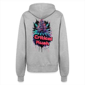 Critical Kush - Frauen Kapuzenjacke - Grau meliert - Hinten - Maraike (178cm)