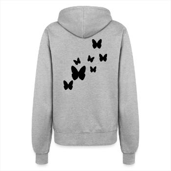 butterflies butterfly - Veste à capuche Femme - gris chiné - Dos - Maraike (178cm)