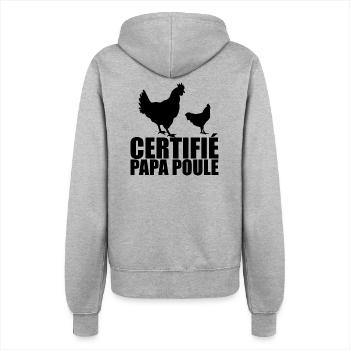 Best Dad | Certified Daddy Hen - Women’s Hooded Jacket - heather grey - Back - Maraike (178cm)