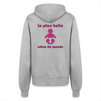 La plus belle nièce - Veste à capuche Femme - gris chiné - Dos - Maraike (178cm)