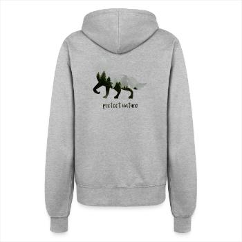 Conservation renard environnement animal cadeau - Veste à capuche Femme - gris chiné - Dos - Maraike (178cm)