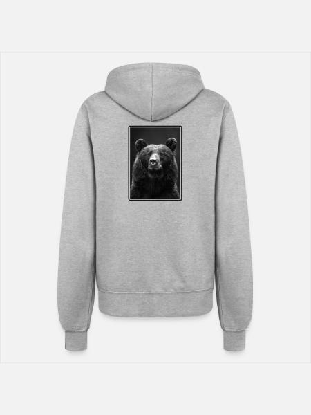 Bear Bären Bär - Frauen Kapuzenjacke - Grau meliert
