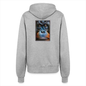 Orangutan Orang-Utans Orang-Utan - Frauen Kapuzenjacke - Grau meliert - Hinten - Maraike (178cm)