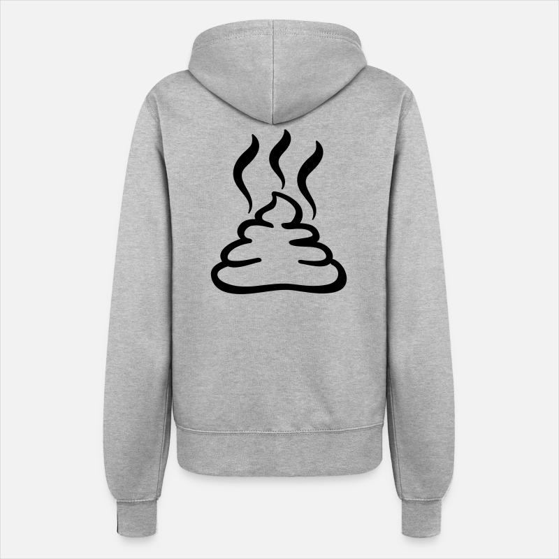 shit_smell__f1 - Felpa con cappuccio da donna - grigio melange