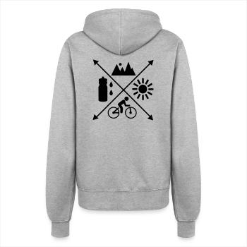 Cycling - Women’s Hooded Jacket - heather grey - Back - Maraike (178cm)