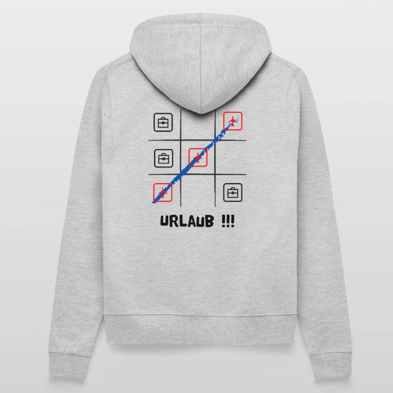 Tik tak to oder Käsekästchen, Urlaub oder Arbeit Frauen Kapuzenjacke