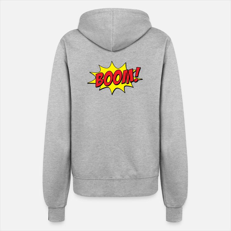 Comic Cartoon Boom FX - Perfekte Geschenkidee - Frauen Kapuzenjacke - Grau meliert