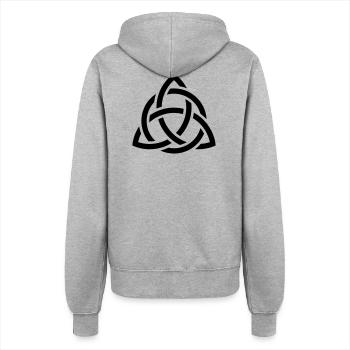 Celtic Knot - Vrouwen ziphoodie - grijs gemêleerd - Achter - Maraike (178cm)