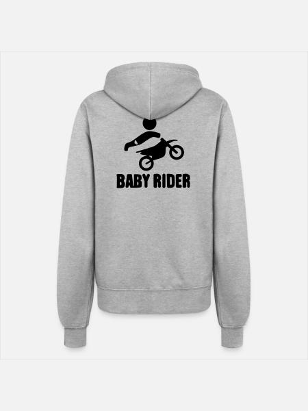 Baby Rider - Frauen Kapuzenjacke - Grau meliert
