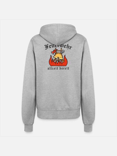 Altes Feuerwehrzeichen - Frauen Kapuzenjacke - Grau meliert