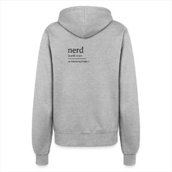 Nerd nerd - Veste à capuche Femme - gris chiné - Dos - Maraike (178cm)