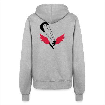 Kiteboarding / Kitesurfing / Kitesurf / - Veste à capuche Femme - gris chiné - Dos - Maraike (178cm)