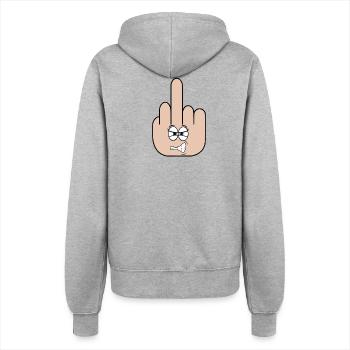 middle finger - Women’s Hooded Jacket - heather grey - Back - Maraike (178cm)