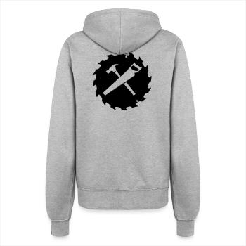 Transparent cut saw blade carpenter - Women’s Hooded Jacket - heather grey - Back - Maraike (178cm)