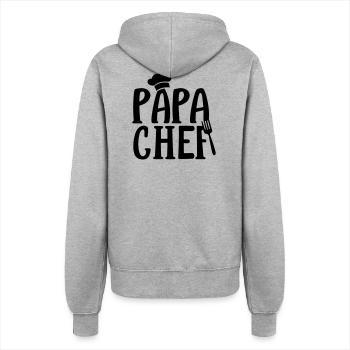 Cadeau Papa Chef de Cuisine ! - Veste à capuche Femme - gris chiné - Dos - Maraike (178cm)
