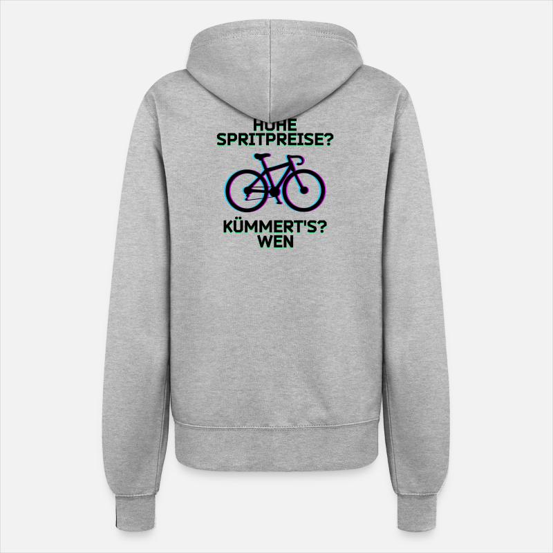 Refueling Bicycle Energy Statement Energy Storage - Women’s Hooded Jacket - heather grey