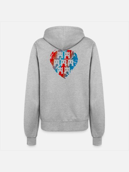 siebenbürgen - Frauen Kapuzenjacke - Grau meliert