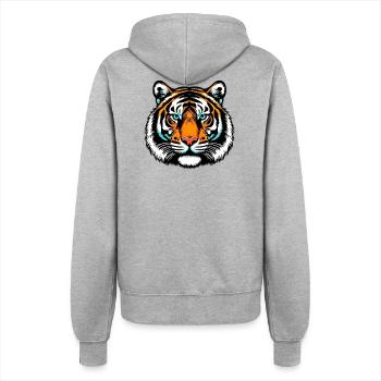 Tiger - Women’s Hooded Jacket - heather grey - Back - Maraike (178cm)