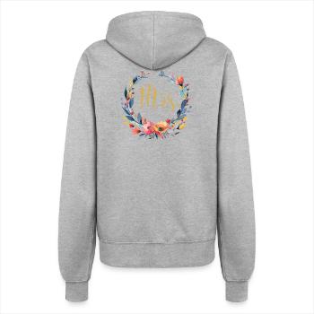 Mrs. Personalisierbar - Frauen Kapuzenjacke - Grau meliert - Hinten - Maraike (178cm)