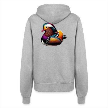 Mandarin duck - Women’s Hooded Jacket - heather grey - Back - Maraike (178cm)