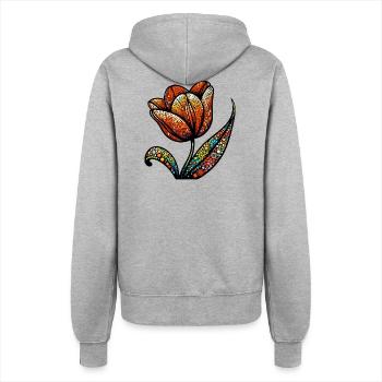 Tulpe - Frauen Kapuzenjacke - Grau meliert - Hinten - Maraike (178cm)