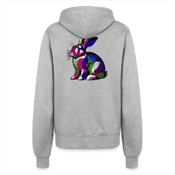 Kaninchen - Frauen Kapuzenjacke - Grau meliert - Hinten - Maraike (178cm)