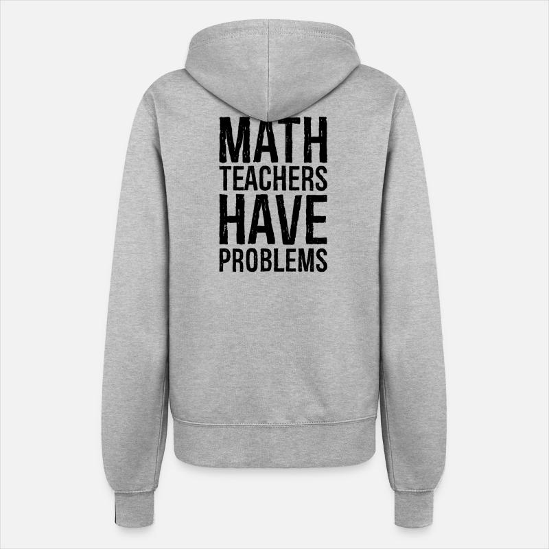 math teachers have problems - Women’s Hooded Jacket - heather grey