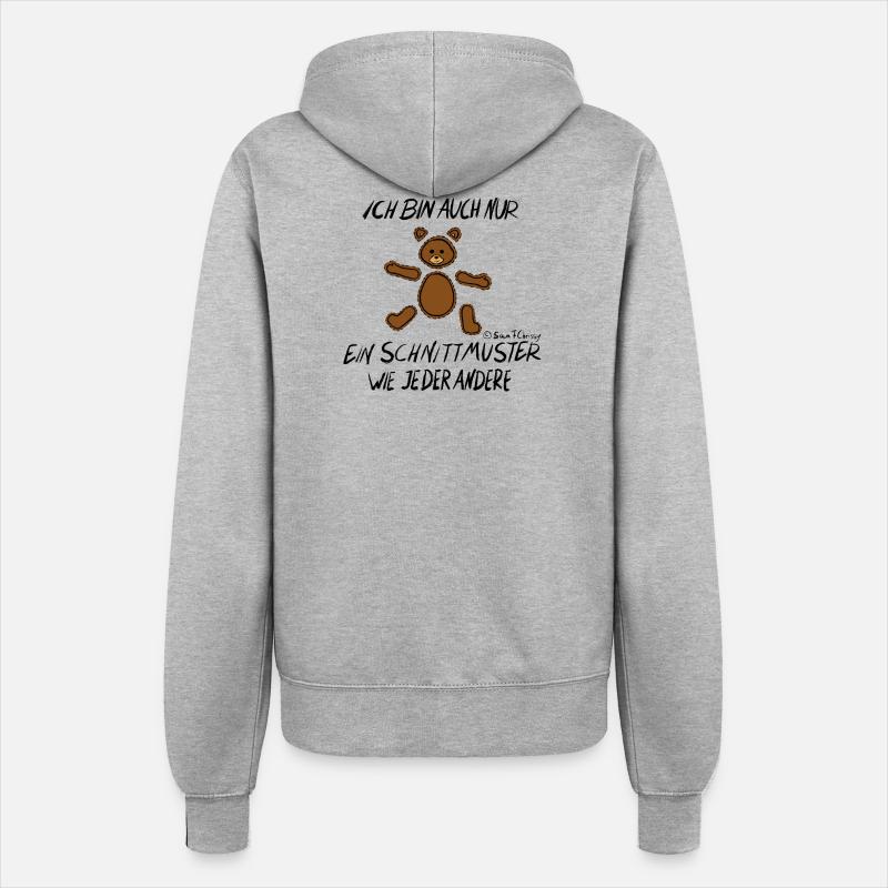Muster Bärchen - Frauen Kapuzenjacke - Grau meliert