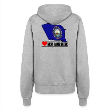 Hinweis New Hampshire Herz NEW HAMPSHIRE - Frauen Kapuzenjacke - Grau meliert - Hinten - Maraike (178cm)