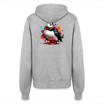 Papageitaucher - Frauen Kapuzenjacke - Grau meliert - Hinten - Maraike (178cm)