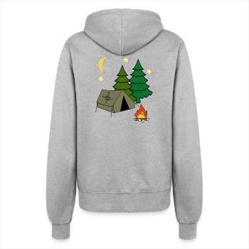 Zelt Campen Outdoor Abenteuer Campen Wald Urlaub - Frauen Kapuzenjacke - Grau meliert - Hinten - Maraike (178cm)