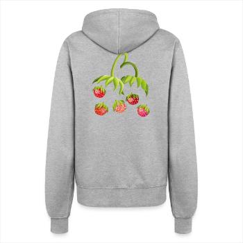 Erdbeerzeit Strawberry - Frauen Kapuzenjacke - Grau meliert - Hinten - Maraike (178cm)