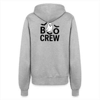 Halloween design with ghost and bats - Women’s Hooded Jacket - heather grey - Back - Maraike (178cm)