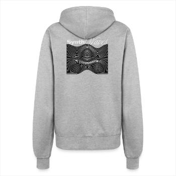 Synth waves Synthesizer  - Frauen Kapuzenjacke - Grau meliert - Hinten - Maraike (178cm)