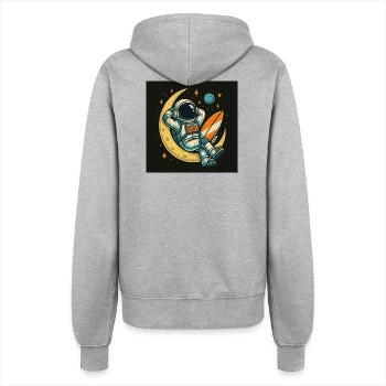 Cosmos lunaire Astro Surfer - Veste à capuche Femme - gris chiné - Dos - Maraike (178cm)