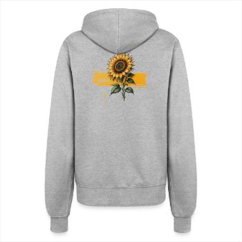 Sunflower Shine Growth - Women’s Hooded Jacket - heather grey - Back - Maraike (178cm)