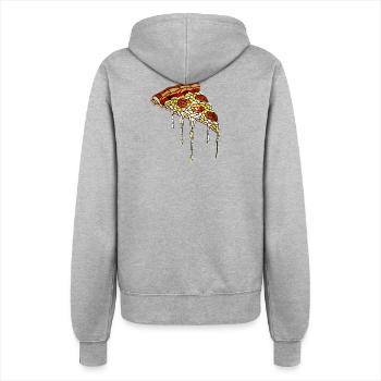 Mosaïque de pizza : conception artistique de vitrail - Veste à capuche Femme - gris chiné - Dos - Maraike (178cm)
