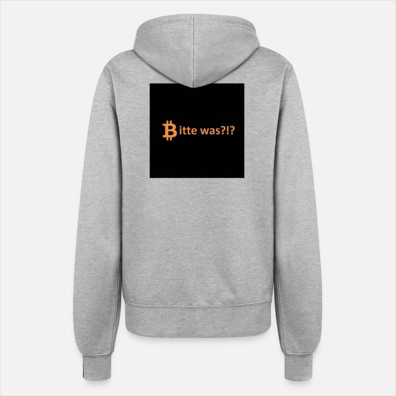 Bitcoin s’il vous plaît que dire - Veste à capuche Femme - gris chiné