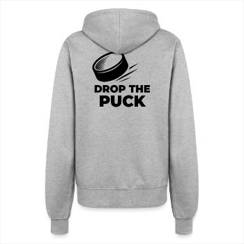 DROP_THE_PUCK - Frauen Kapuzenjacke - Grau meliert - Hinten - Maraike (178cm)