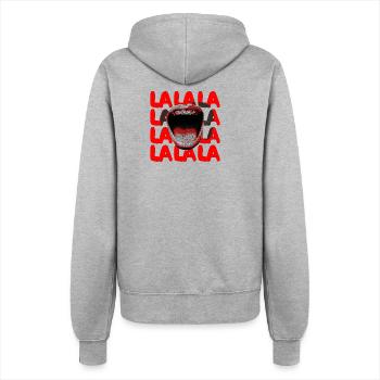 LALA Scream Typografie - Frauen Kapuzenjacke - Grau meliert - Hinten - Maraike (178cm)