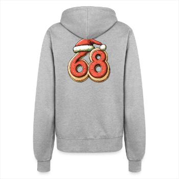 68 Number Biscuit Christmas - Women’s Hooded Jacket - heather grey - Back - Maraike (178cm)