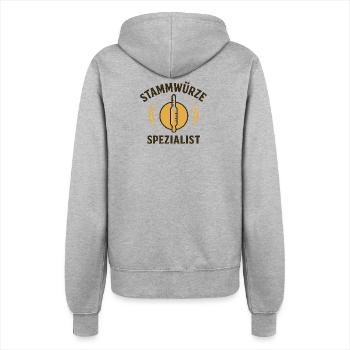 Stammwürzle Spezialist - Frauen Kapuzenjacke - Grau meliert - Hinten - Maraike (178cm)
