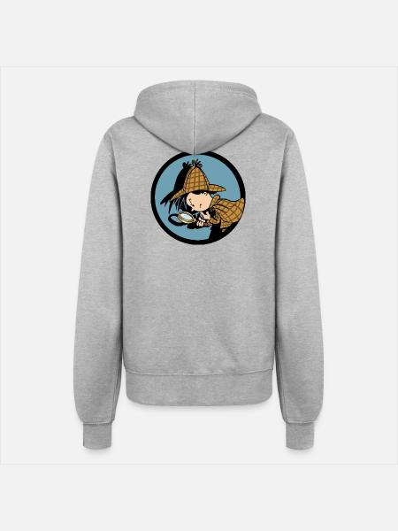 Detektiv Flo Kollektion - Frauen Kapuzenjacke - Grau meliert