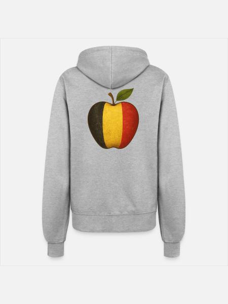 Belgien - Frauen Kapuzenjacke - Grau meliert