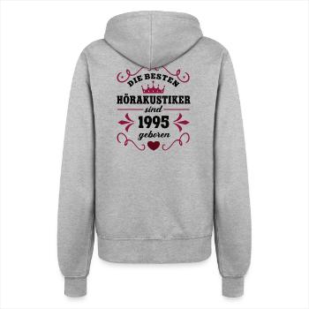 1995 Acousticien d’appareil auditif Anniversaire Travail de collègue - Veste à capuche Femme - gris chiné - Dos - Maraike (178cm)
